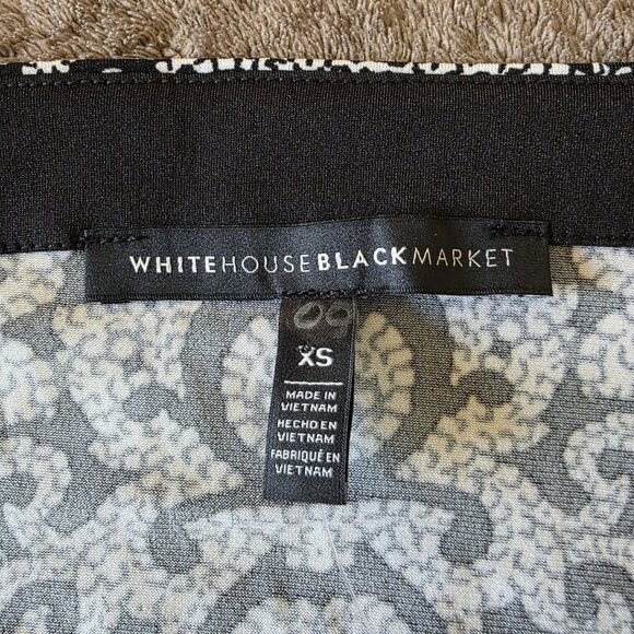 White House Black Market Paisley Tunic Top XS NWT V-Neck Long Sleeve - Picture 5 of 16